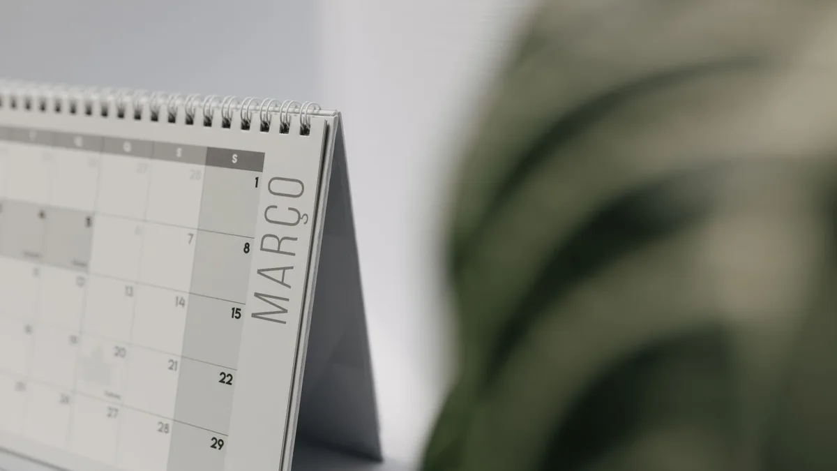 Calendrier illustrant le délai de franchise d'une prévoyance